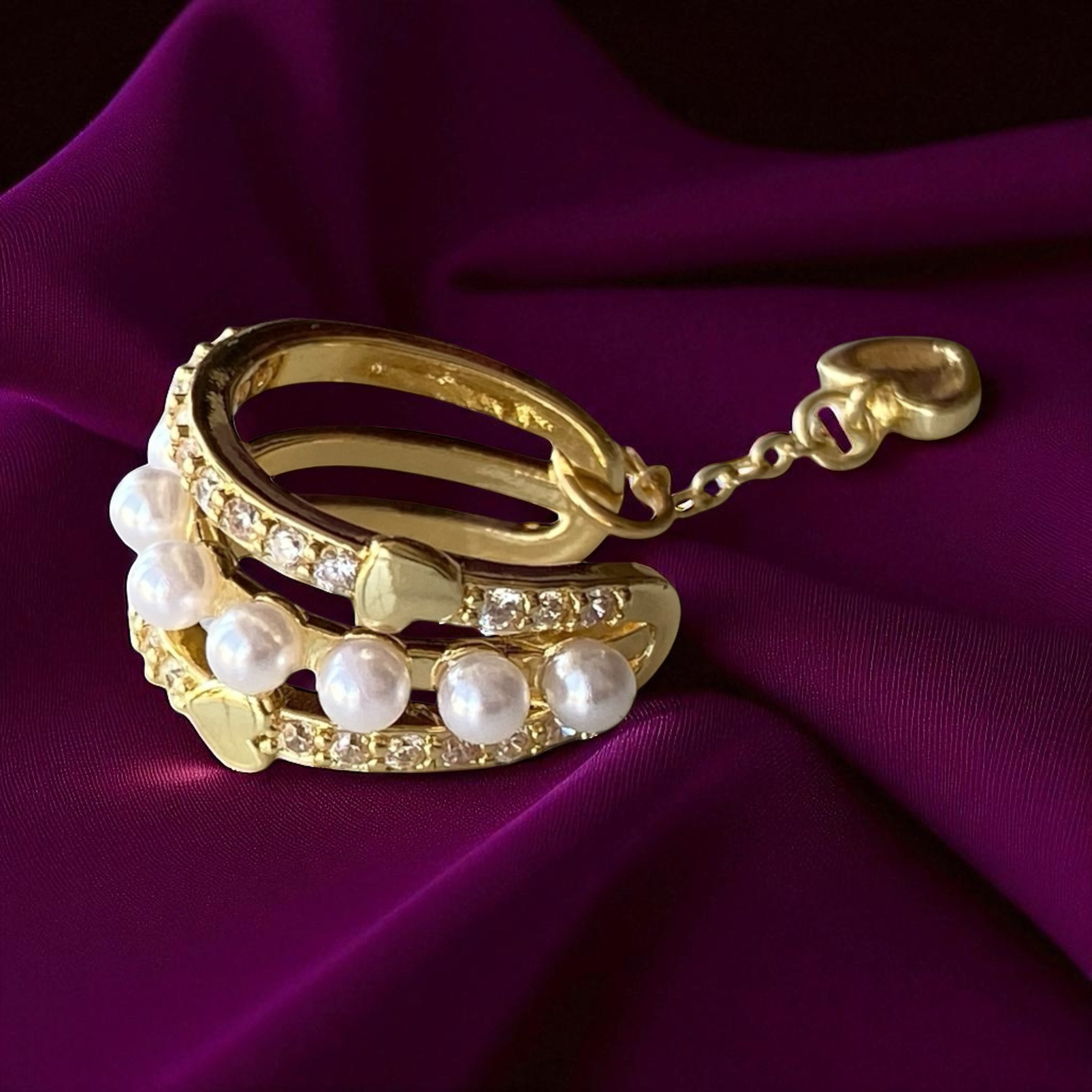 Kalpli zincirli earcuff