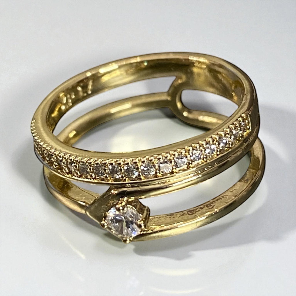 Tek taşlı 2 sıralı yüzük