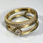 Tek taşlı 2 sıralı yüzük