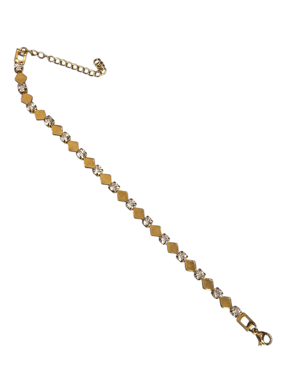 Kare parçalı zirkon taşlı suyolu bileklik