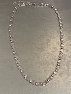 Kare parçalı zirkon taşlı kolye