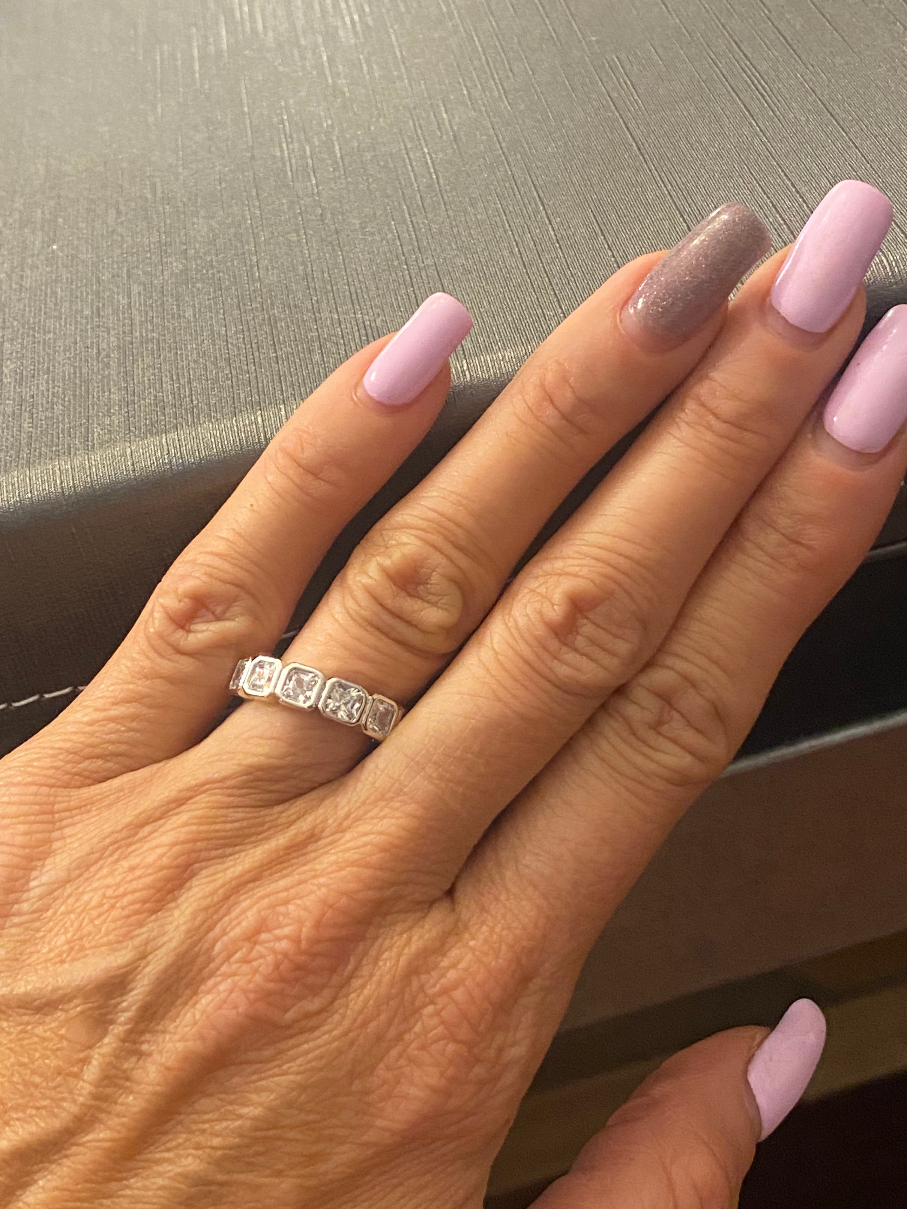 Kare Taşlı Modern Alyans