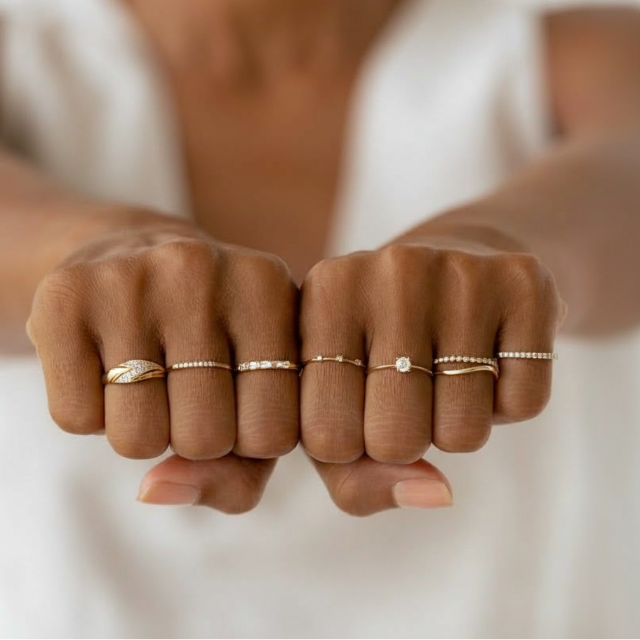 Pave dalga geçişli yüzük