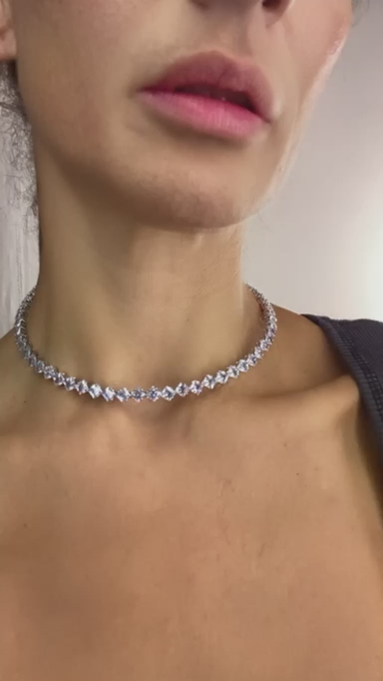 Zirkon taşlı helezon suyolu kolye
