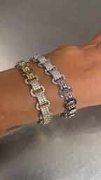 Pırlanta modeli pave taş bileklik