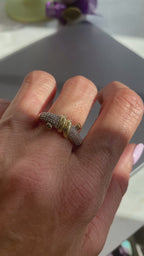 Pave düğüm yüzük